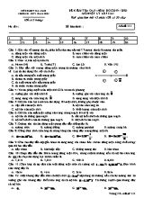 Đề kiểm tra Chương 4+5 môn Vật lý Lớp 11 - Mã đề 111 - Năm học 2019-2020 - Trường THPT Đầm Dơi